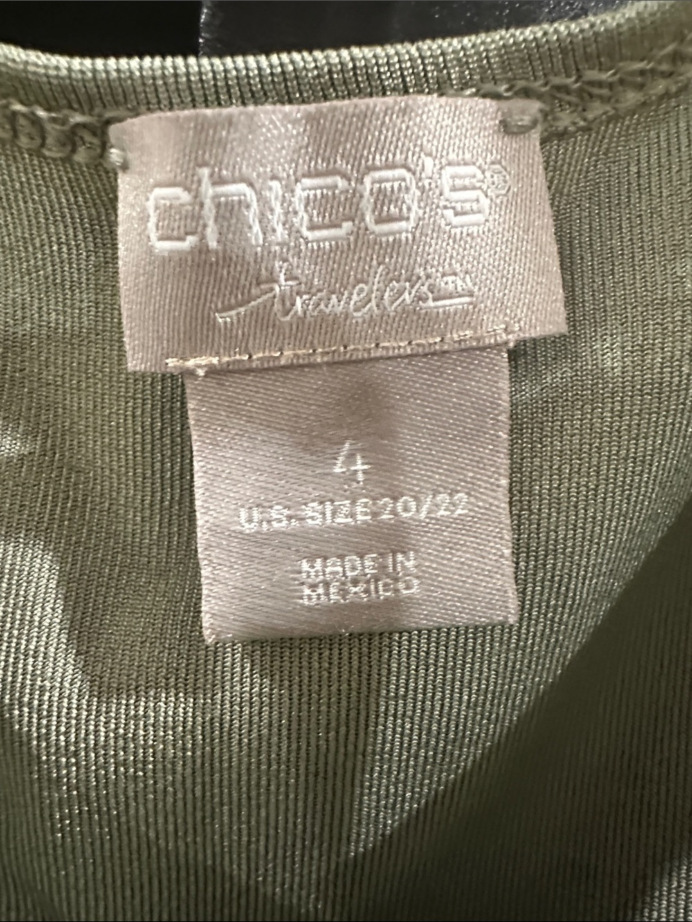 Chico's Light Sage Scoop Neck Tank Top - Picture 2 of 5